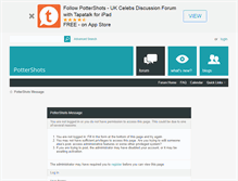 Tablet Screenshot of forums.pottershots.net